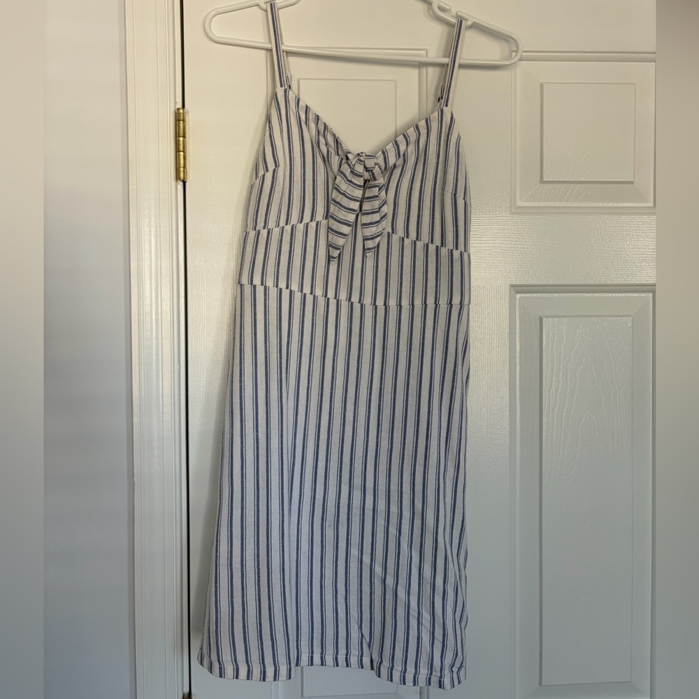 Hollister Navy and White Striped Mini Dress